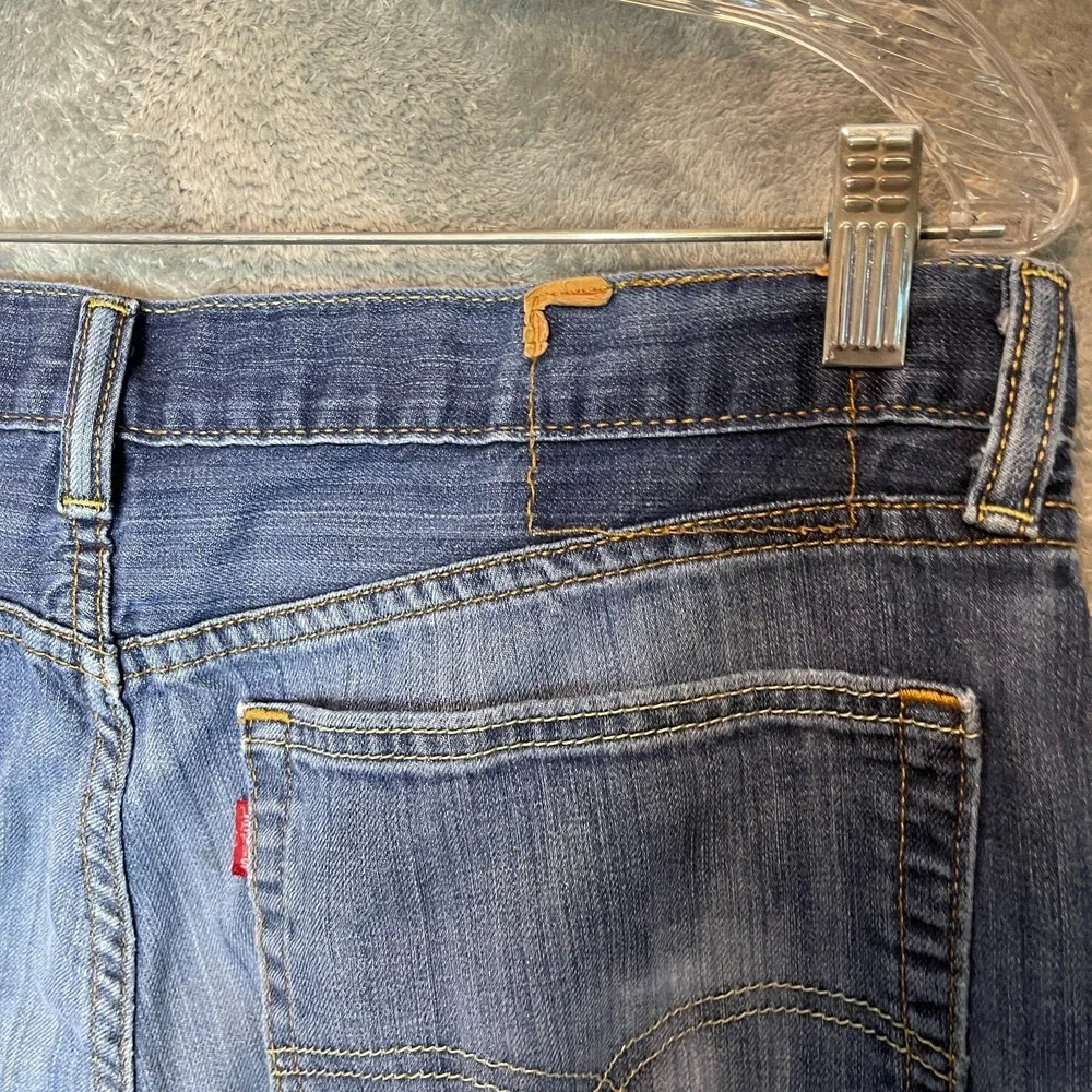 Levis 505 Mens Regular Straight Distressed Jean 36x34 Cotton Classic Casual Blue